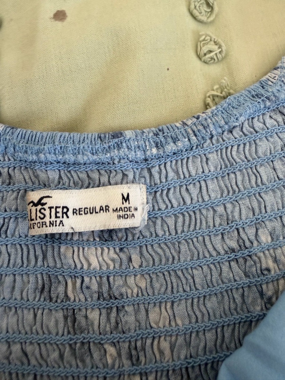 Hollister Light Blue Floral Square-Neck Mini Dress - Picture 2 of 3